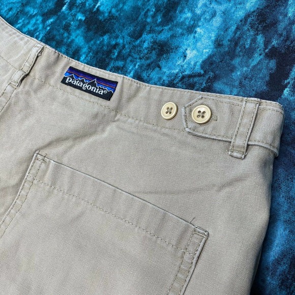 Patagonia Khaki Shorts Women’s Size 14 Tan Brown - Picture 3 of 7